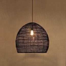 Ręcznie tkana lampa wisząca rattanowa lampa wisząca Farmhouse