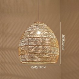 Ręcznie tkana lampa wisząca rattanowa lampa wisząca Farmhouse