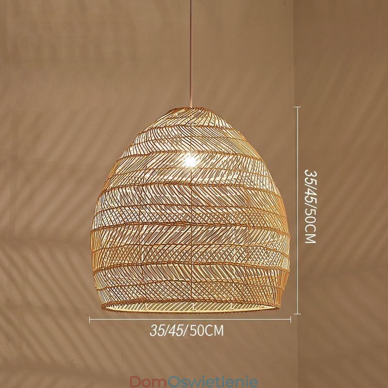 Ręcznie tkana lampa wisząca rattanowa lampa wisząca Farmhouse