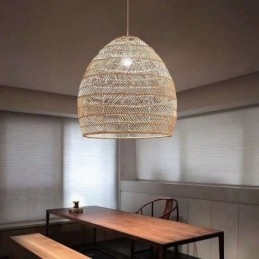 Ręcznie tkana lampa wisząca rattanowa lampa wisząca Farmhouse