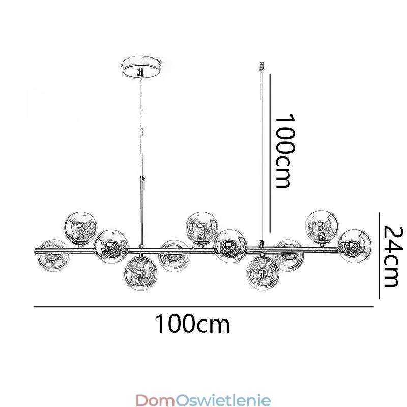 Wisząca lampa Magic Beans Molekularne szklane oświetlenie sufitowe