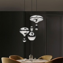 Kreatywna lampa wisząca Nowoczesna prosta galwanizowana szklana mała lampa sufitowa