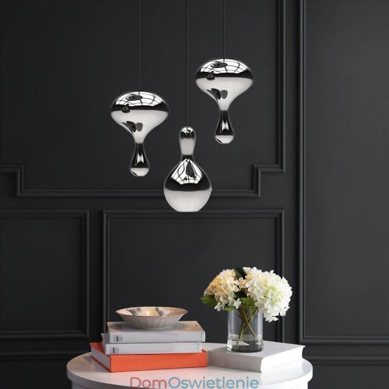 Kreatywna lampa wisząca Nowoczesna prosta galwanizowana szklana mała lampa sufitowa