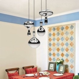 Kreatywna lampa wisząca Nowoczesna prosta galwanizowana szklana mała lampa sufitowa