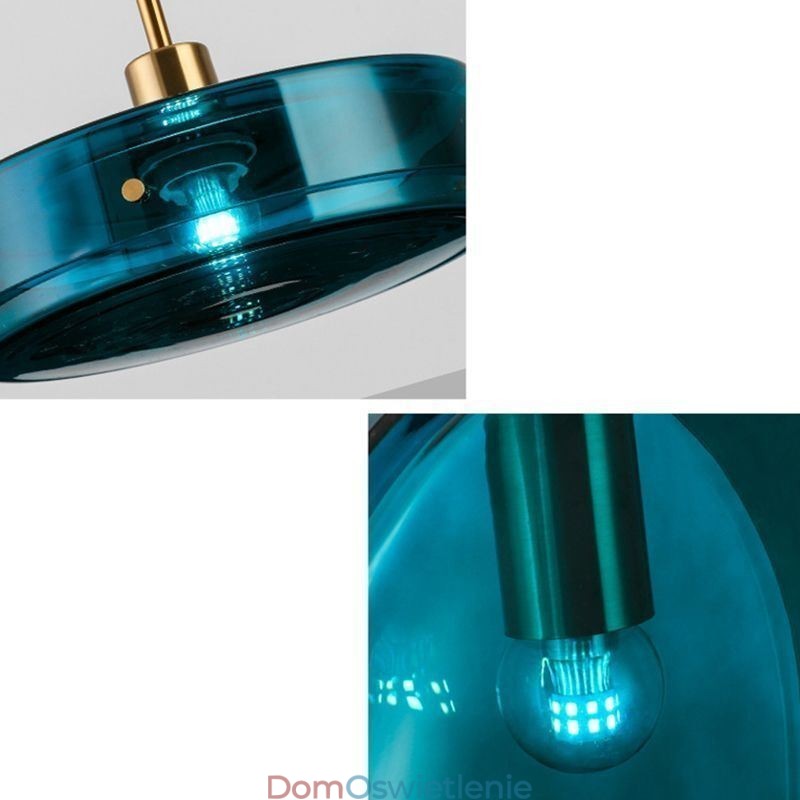 Okrągła lampa wisząca ze szkła w kształcie ciasta, nowoczesna minimalistyczna lampa sufitowa z kutego żelaza