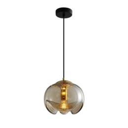 Lampa wisząca ze szkła pręcikowego Nowoczesna minimalistyczna lampa sufitowa z kutego żelaza