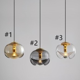 Lampa wisząca ze szkła pręcikowego Nowoczesna minimalistyczna lampa sufitowa z kutego żelaza