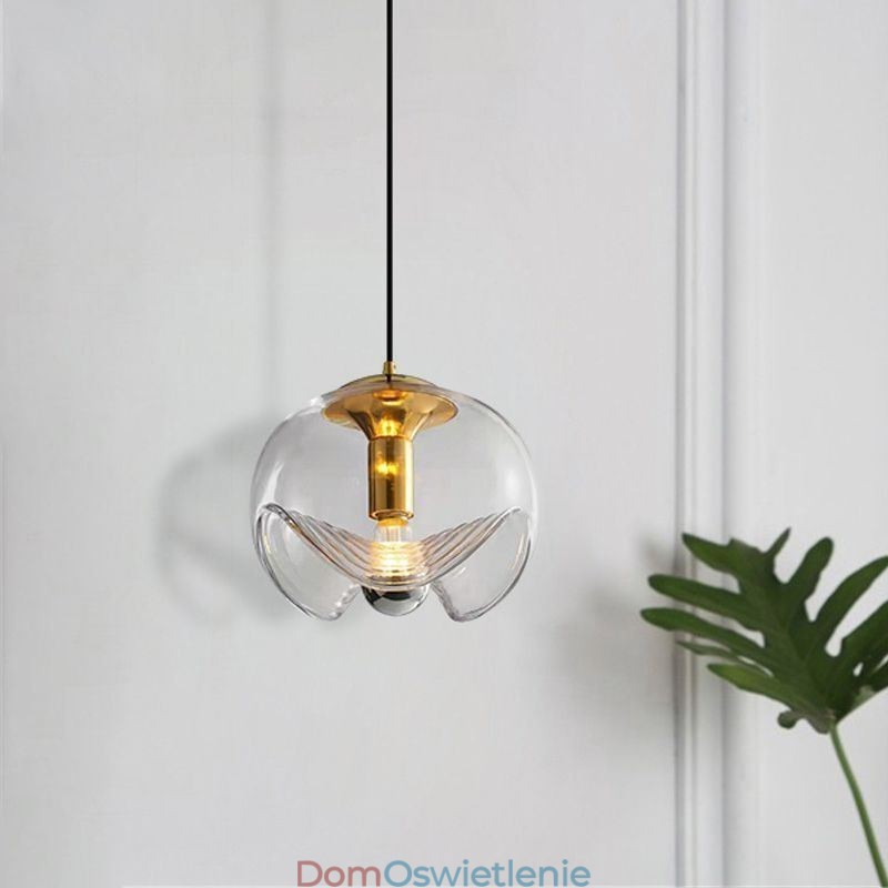 Lampa wisząca ze szkła pręcikowego Nowoczesna minimalistyczna lampa sufitowa z kutego żelaza