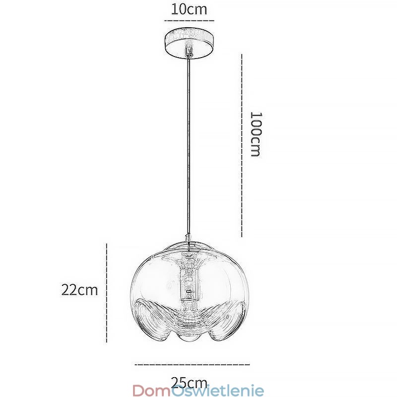 Lampa wisząca ze szkła pręcikowego Nowoczesna minimalistyczna lampa sufitowa z kutego żelaza
