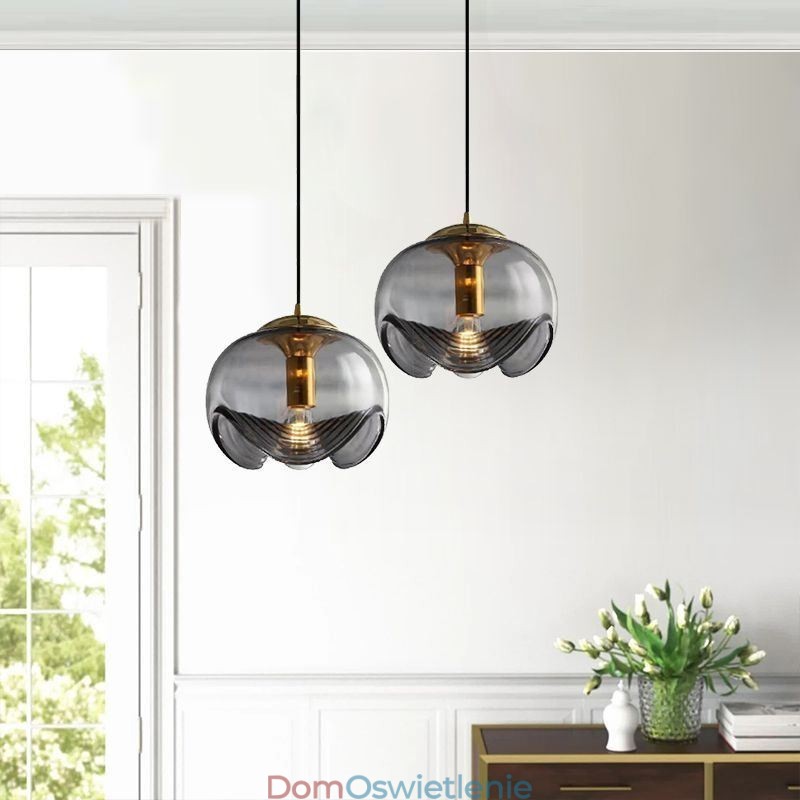 Lampa wisząca ze szkła pręcikowego Nowoczesna minimalistyczna lampa sufitowa z kutego żelaza