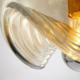 Lampa wisząca ze szkła pręcikowego Nowoczesna minimalistyczna lampa sufitowa z kutego żelaza