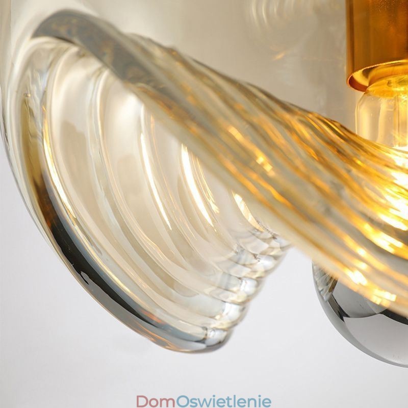 Lampa wisząca ze szkła pręcikowego Nowoczesna minimalistyczna lampa sufitowa z kutego żelaza
