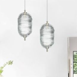 Wisząca lampa Water Ripple, nowoczesna minimalistyczna lampa sufitowa z kutego żelaza