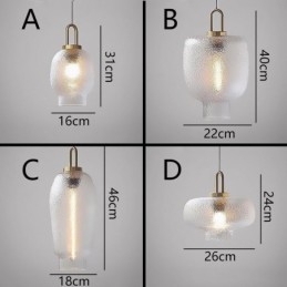 Mrożone szkło wiszące lampa nowoczesna minimalistyczna lampa sufitowa z kutego żelaza