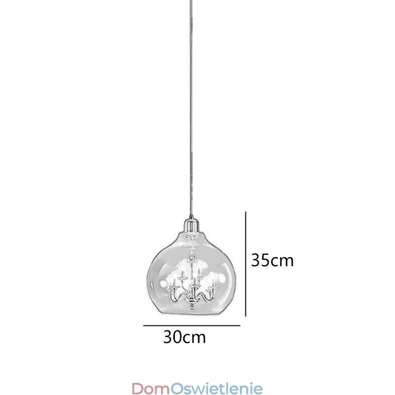 Szklana lampa wisząca Nowoczesna minimalistyczna lampa sufitowa z kutego żelaza 9 świateł