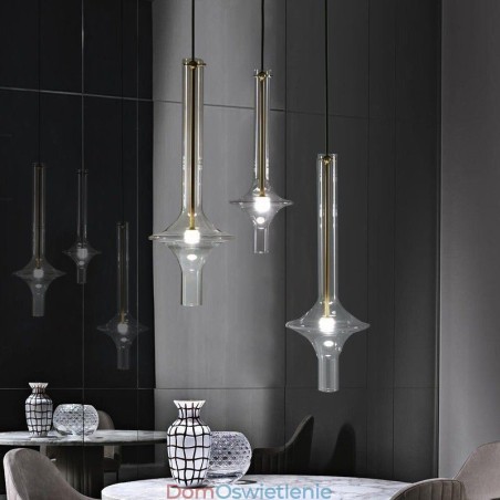 Szklana rurka wisząca lampa nowoczesna minimalistyczna lampa sufitowa z kutego żelaza Szklana rurka wisząca lampa nowoczesna minimalistyczna lampa sufitowa z kutego żelaza
