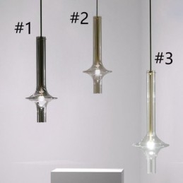Szklana rurka wisząca lampa nowoczesna minimalistyczna lampa sufitowa z kutego żelaza
