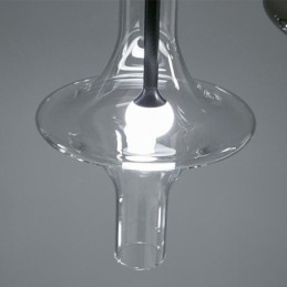 Szklana rurka wisząca lampa nowoczesna minimalistyczna lampa sufitowa z kutego żelaza