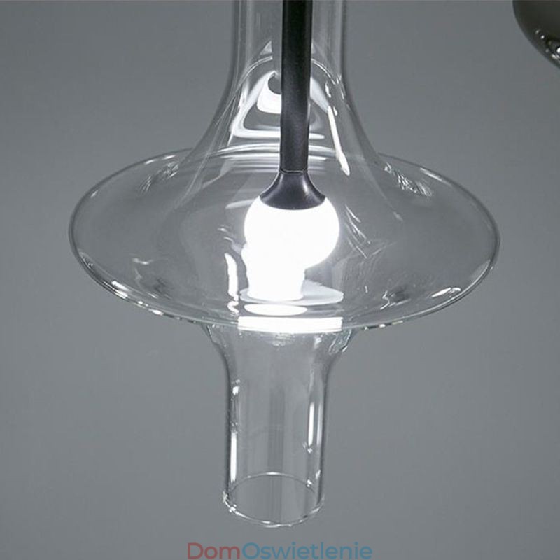 Szklana rurka wisząca lampa nowoczesna minimalistyczna lampa sufitowa z kutego żelaza