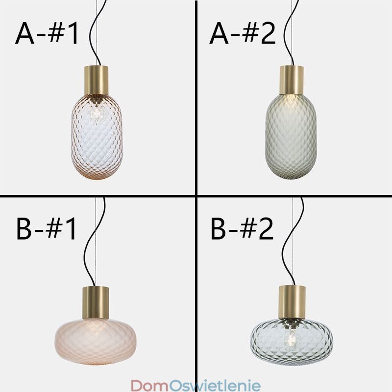 Siatka szklana lampa wisząca nowoczesna prosta lampa sufitowa z żelaza