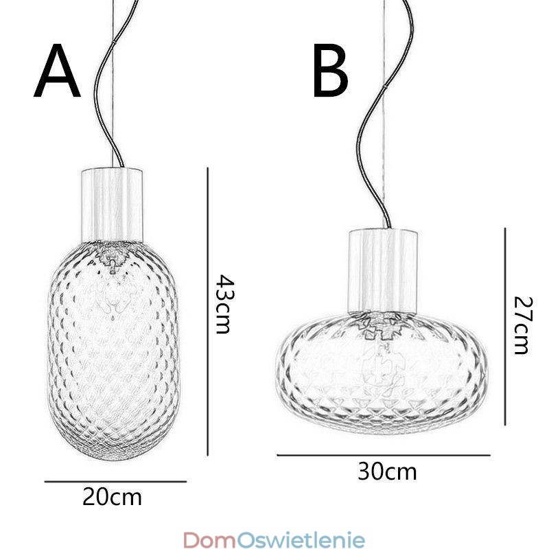 Siatka szklana lampa wisząca nowoczesna prosta lampa sufitowa z żelaza