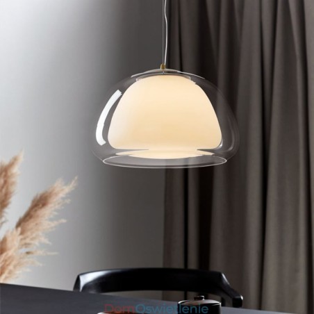 Wisząca lampa Nowoczesna prosta przezroczysta szklana lampa sufitowa Pudding Wisząca lampa Nowoczesna prosta przezroczysta szklana lampa sufitowa Pudding