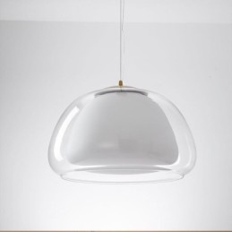 Wisząca lampa Nowoczesna prosta przezroczysta szklana lampa sufitowa Pudding