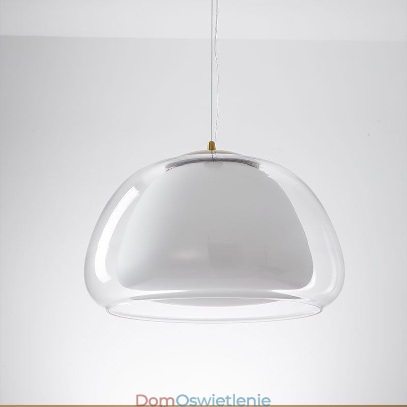 Wisząca lampa Nowoczesna prosta przezroczysta szklana lampa sufitowa Pudding
