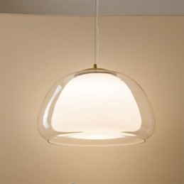 Wisząca lampa Nowoczesna prosta przezroczysta szklana lampa sufitowa Pudding