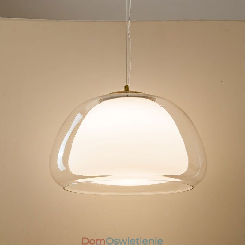 Wisząca lampa Nowoczesna prosta przezroczysta szklana lampa sufitowa Pudding