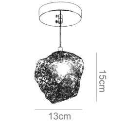 Szklana lampa wisząca retro dekoracyjna lampa klosz w kształcie kostki lodu
