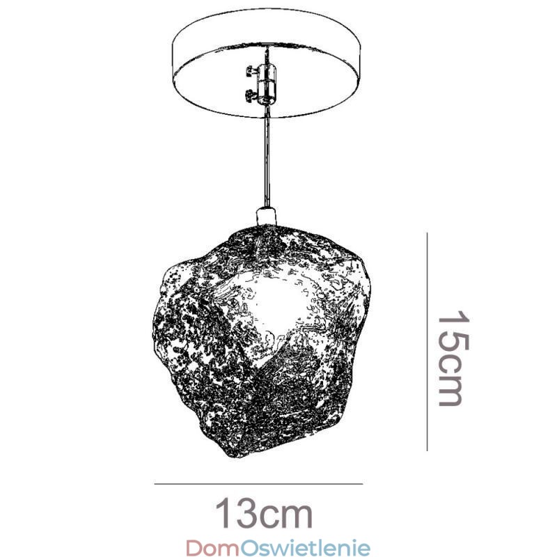 Szklana lampa wisząca retro dekoracyjna lampa klosz w kształcie kostki lodu