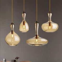 Nordic Glass Lampa wisząca Amber Shade Lampa sufitowa