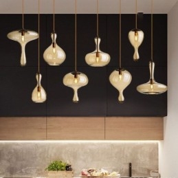 Nordic Glass Lampa wisząca Amber Shade Lampa sufitowa