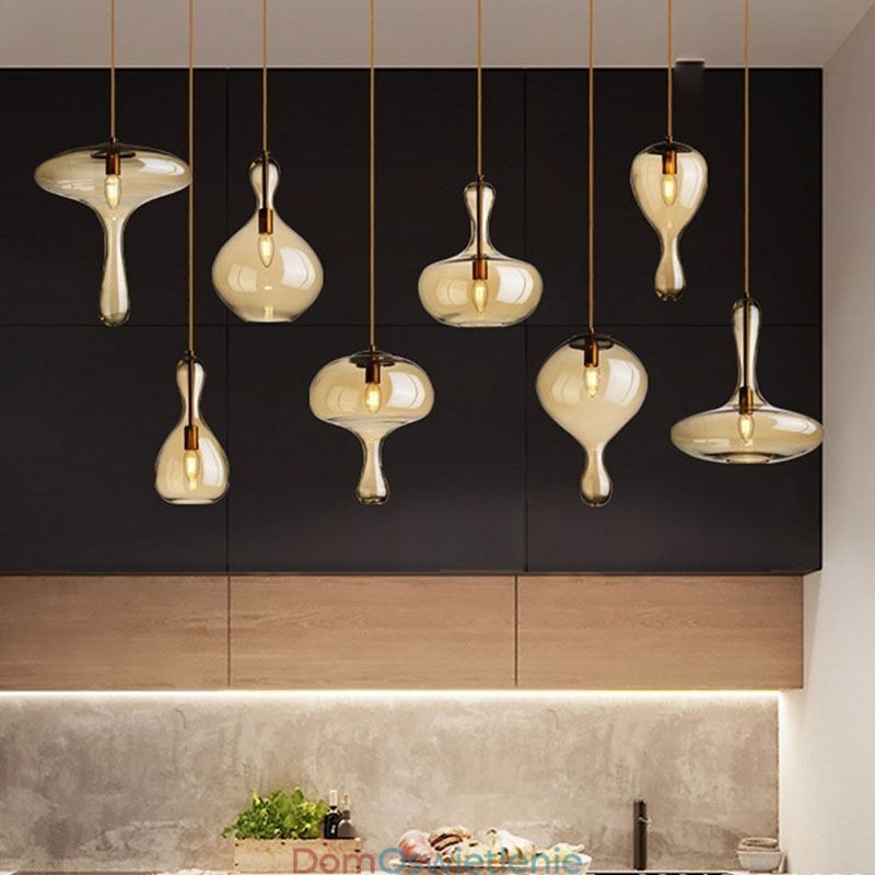 Nordic Glass Lampa wisząca Amber Shade Lampa sufitowa