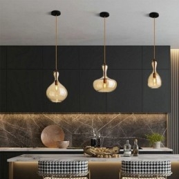 Nordic Glass Lampa wisząca Amber Shade Lampa sufitowa
