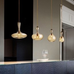 Nordic Glass Lampa wisząca Amber Shade Lampa sufitowa