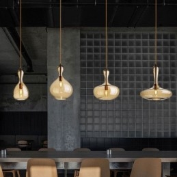 Nordic Glass Lampa wisząca Amber Shade Lampa sufitowa