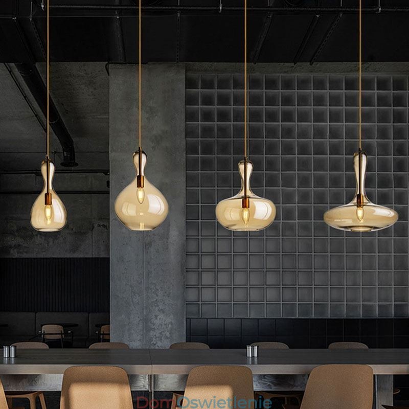Nordic Glass Lampa wisząca Amber Shade Lampa sufitowa