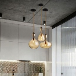 Nordic Glass Lampa wisząca Amber Shade Lampa sufitowa
