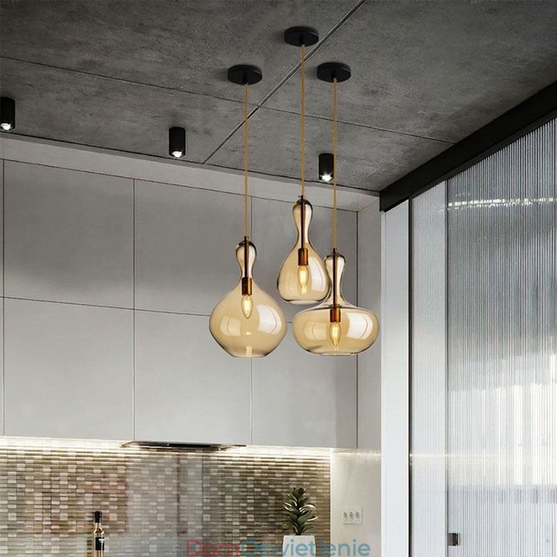 Nordic Glass Lampa wisząca Amber Shade Lampa sufitowa