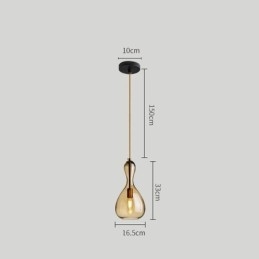 Nordic Glass Lampa wisząca Amber Shade Lampa sufitowa