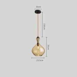 Nordic Glass Lampa wisząca Amber Shade Lampa sufitowa