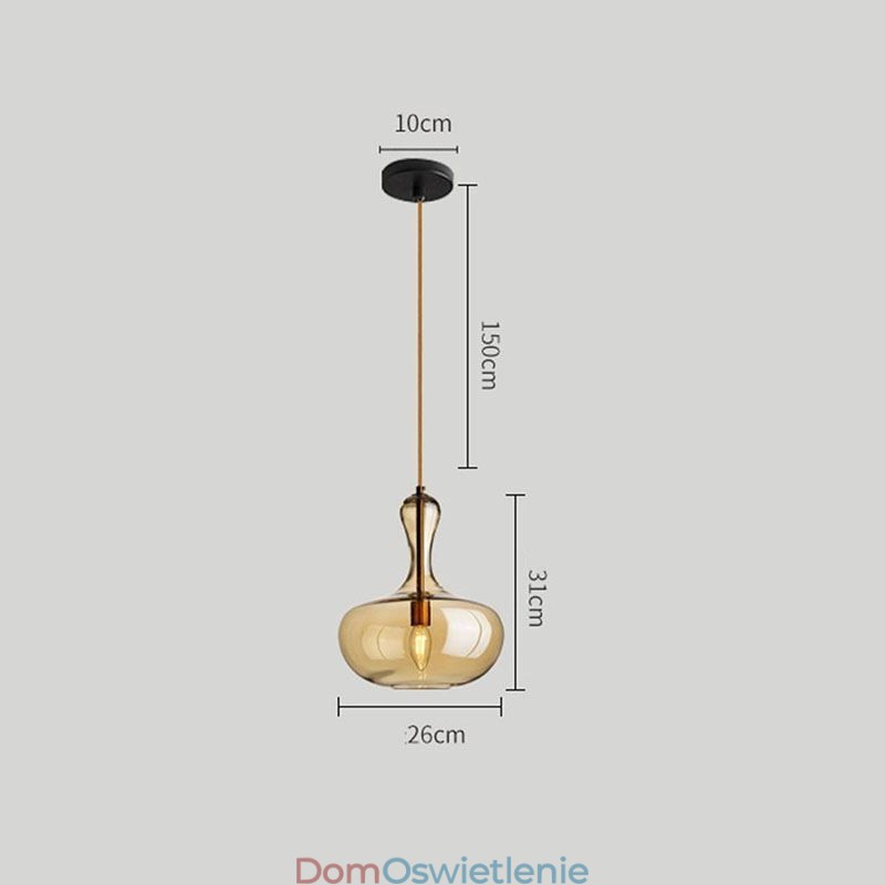 Nordic Glass Lampa wisząca Amber Shade Lampa sufitowa