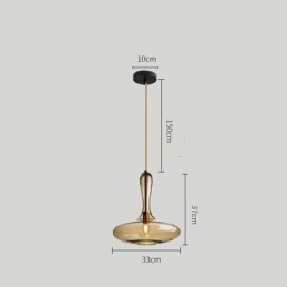 Nordic Glass Lampa wisząca Amber Shade Lampa sufitowa