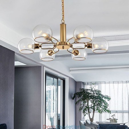 Szklana lampa wisząca Nowoczesna minimalistyczna lampa sufitowa z kutego żelaza Szklana lampa wisząca Nowoczesna minimalistyczna lampa sufitowa z kutego żelaza