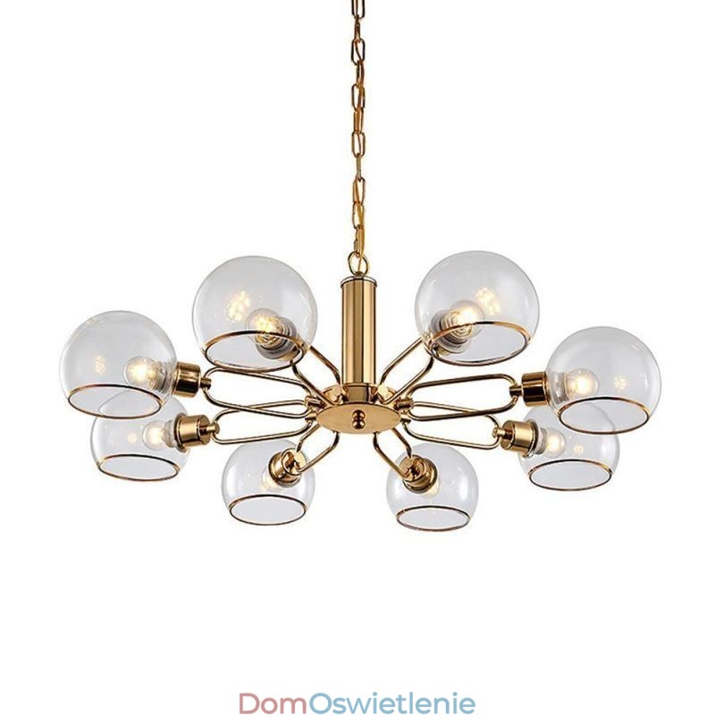 Szklana lampa wisząca Nowoczesna minimalistyczna lampa sufitowa z kutego żelaza