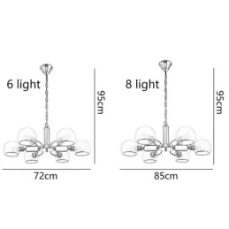 Szklana lampa wisząca Nowoczesna minimalistyczna lampa sufitowa z kutego żelaza