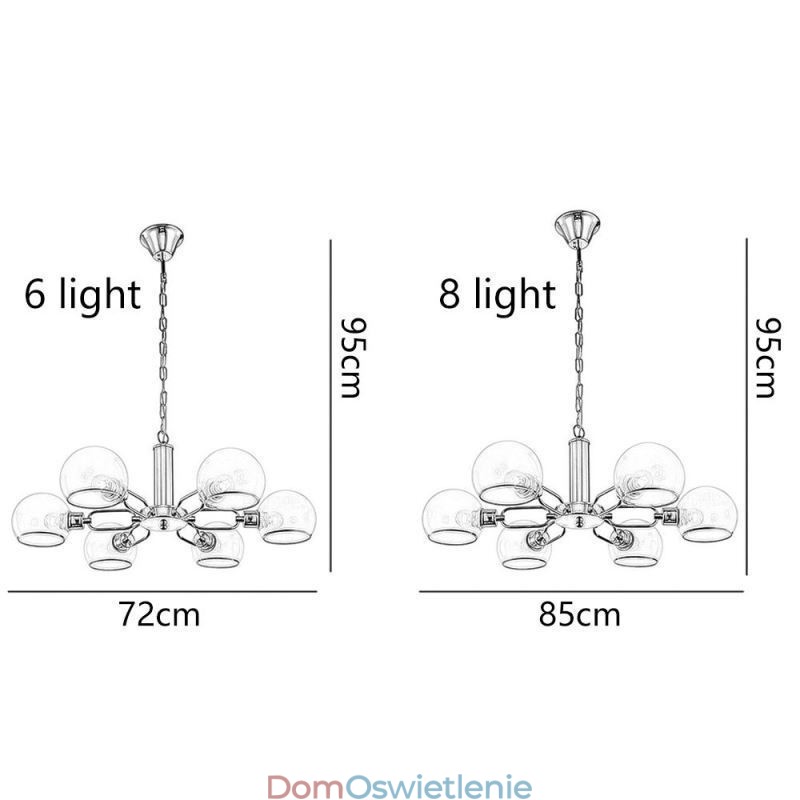 Szklana lampa wisząca Nowoczesna minimalistyczna lampa sufitowa z kutego żelaza