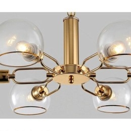 Szklana lampa wisząca Nowoczesna minimalistyczna lampa sufitowa z kutego żelaza